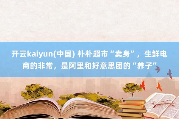 开云kaiyun(中国) 朴朴超市“卖身”，生鲜电商的非常，是阿里和好意思团的“养子”